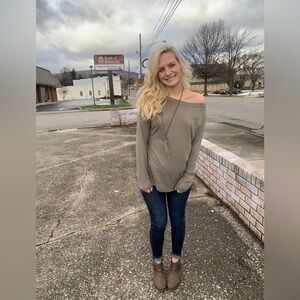 Willi Smith| Green Relaxed Long Sleeve Tunic